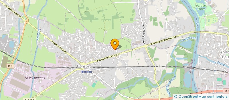 localisation de l'entreprise MENUISERIE CORNILLON  BONSON