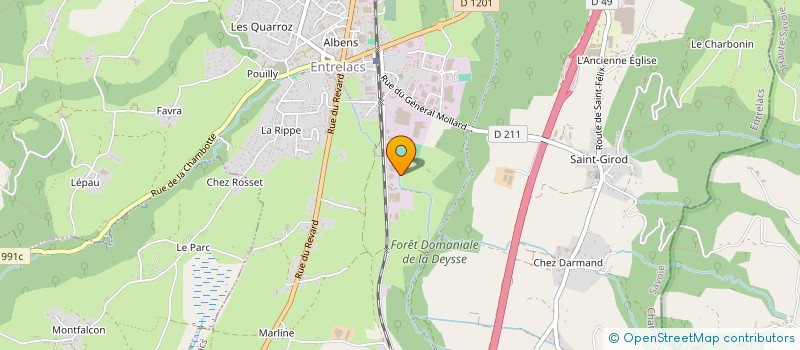 localisation de l'entreprise MENUISERIE COUDURIER-MOREL à ENTRELACS