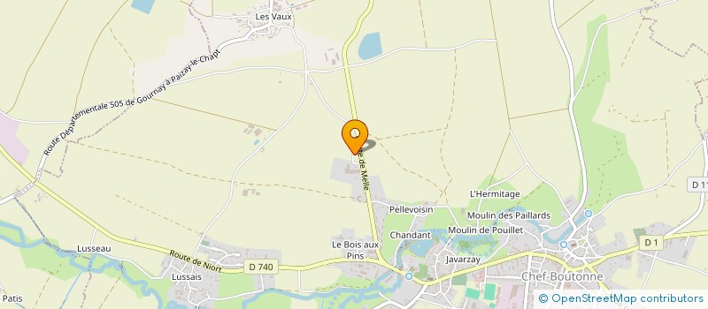 localisation de l'entreprise MENUISERIE COUTEAU  CHEF-BOUTONNE