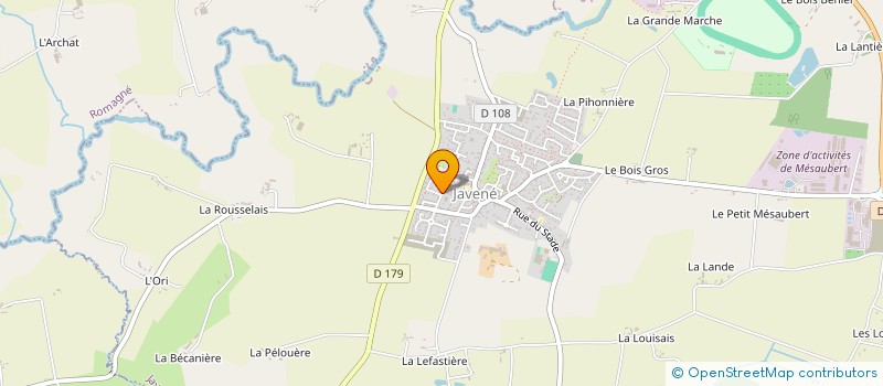 localisation de l'entreprise MENUISERIE COUVERTURE CHARPENTE  JAVENE