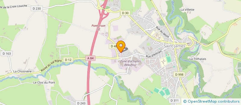 localisation de l'entreprise MENUISERIE CROCHET  SAINT-JAMES