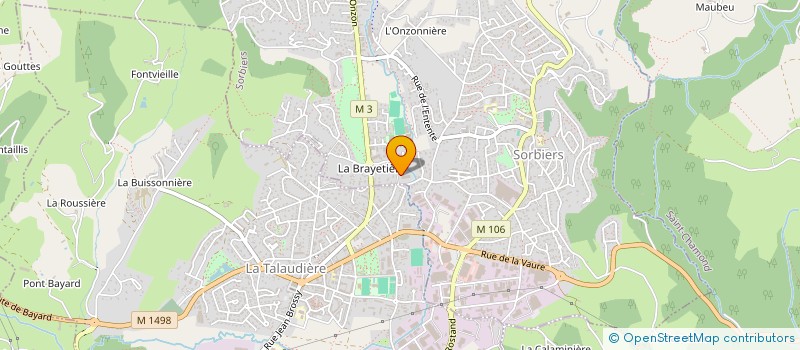 localisation de l'entreprise MENUISERIE D'AGENCEMENT ET AMENAGEMENT D'INTERIEUR EN ABREGE M2AI à SORBIERS
