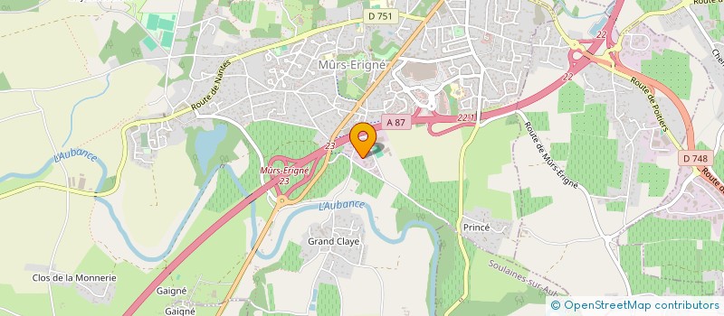 localisation de l'entreprise MENUISERIE DE L'AUBANCE  MURS-ERIGNE