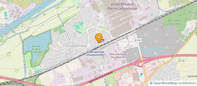 localisation de l'entreprise MENUISERIE DE L'HABITAT  AUBERGENVILLE