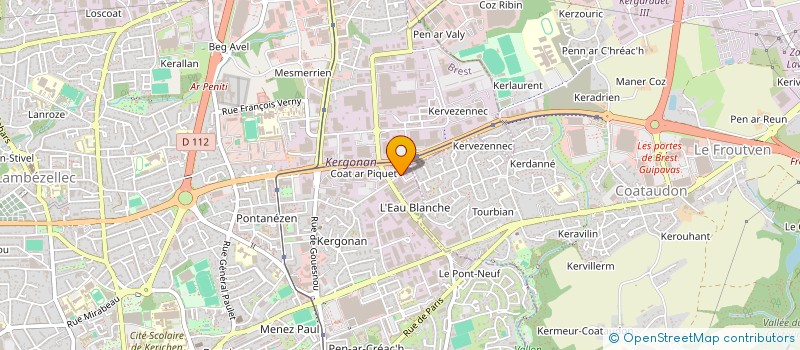 localisation de l'entreprise MENUISERIE DE L'HERMITAGE à BREST