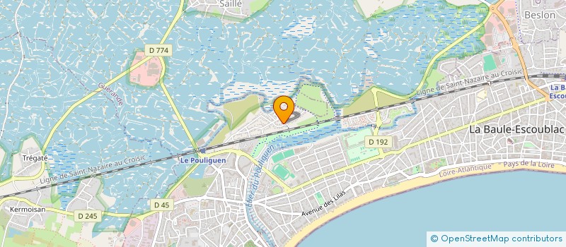 localisation de l'entreprise MENUISERIE DE LA COTE D'AMOUR  LE POULIGUEN