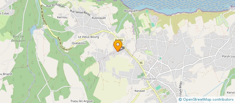 localisation de l'entreprise MENUISERIE DES FALAISES  PLOUEZEC