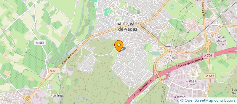 localisation de l'entreprise MENUISERIE DISTRIBUTION à SAINT-JEAN-DE-VEDAS