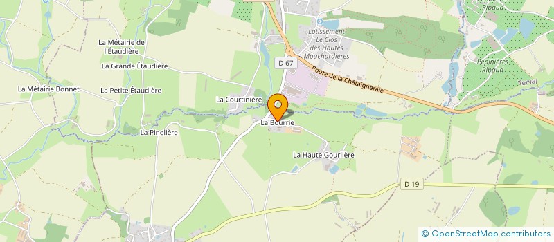 localisation de l'entreprise MENUISERIE DU BOCAGE à BAZOGES-EN-PAREDS