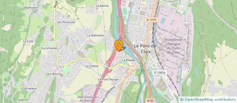 localisation de l'entreprise MENUISERIE DU PONT DE CLAIX à CLAIX