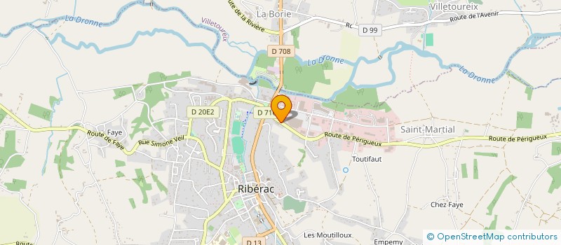 localisation de l'entreprise MENUISERIE DU VAL DE DRONNE à RIBERAC