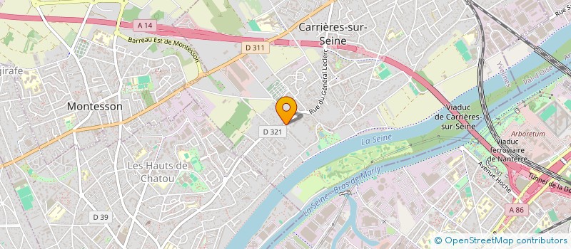 localisation de l'entreprise MENUISERIE DUFOUR à CARRIERES-SUR-SEINE