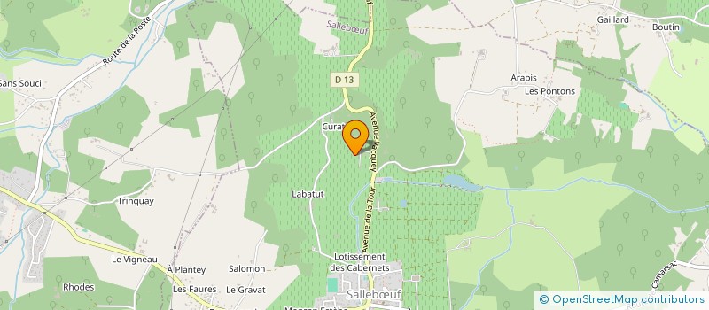 localisation de l'entreprise MENUISERIE DUPUY  SALLEBUF