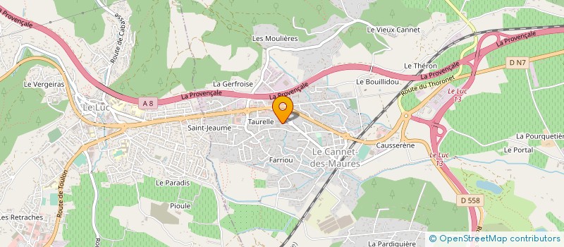 localisation de l'entreprise MENUISERIE DURAND GILLES à LE CANNET-DES-MAURES