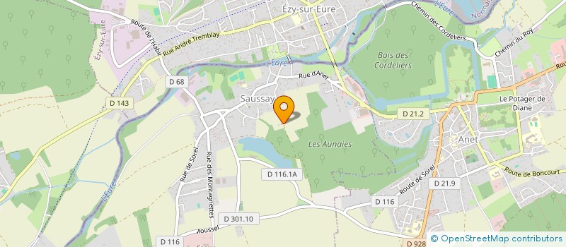 localisation de l'entreprise MENUISERIE EBENISTERIE SCIERIE FORTIER à SAUSSAY