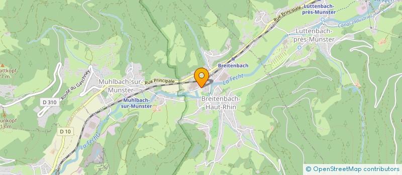 localisation de l'entreprise MENUISERIE ERNST SARL à BREITENBACH-HAUT-RHIN