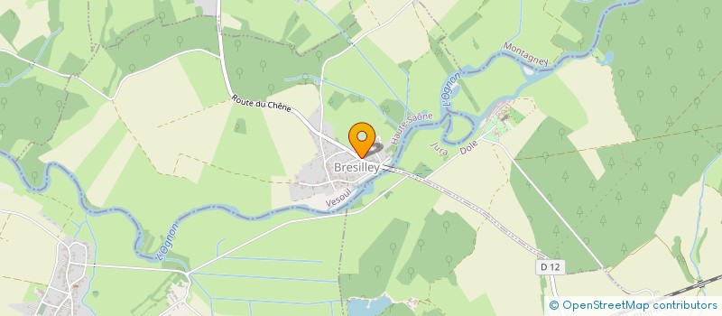 localisation de l'entreprise MENUISERIE ET POELES DE L'OGNON  BRESILLEY