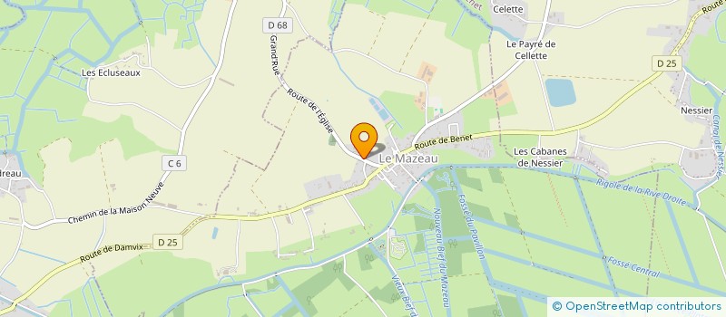 localisation de l'entreprise MENUISERIE FABIEN & BENOIST  LE MAZEAU