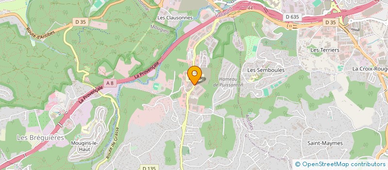 localisation de l'entreprise MENUISERIE FABRICATION POSE ALU & PVC, GRILLAGE  VALLAURIS