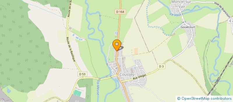 localisation de l'entreprise MENUISERIE FAUVET à MAXEY-SUR-MEUSE