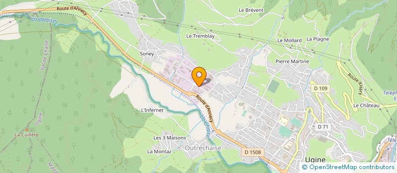 localisation de l'entreprise MENUISERIE FAVRE ET FILS  UGINE