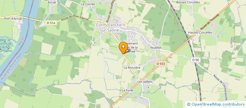 localisation de l'entreprise MENUISERIE FLAMENT à CORMORANCHE-SUR-SAONE