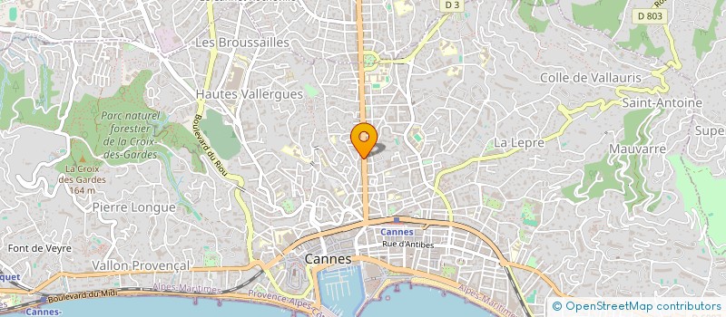 localisation de l'entreprise MENUISERIE FM à CANNES
