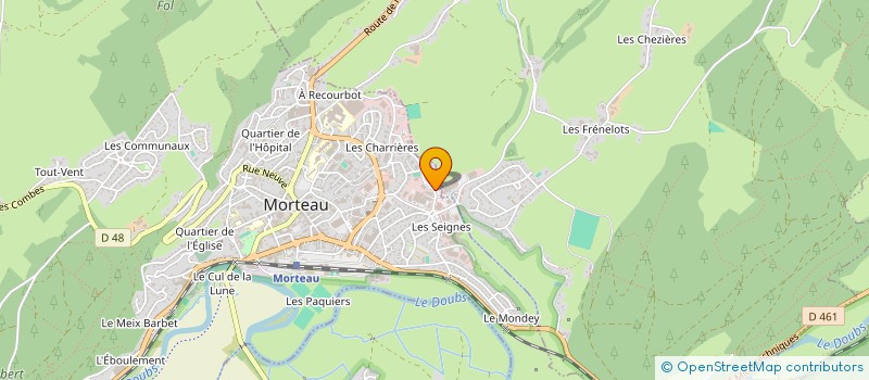localisation de l'entreprise MENUISERIE GAUME SARL à MORTEAU