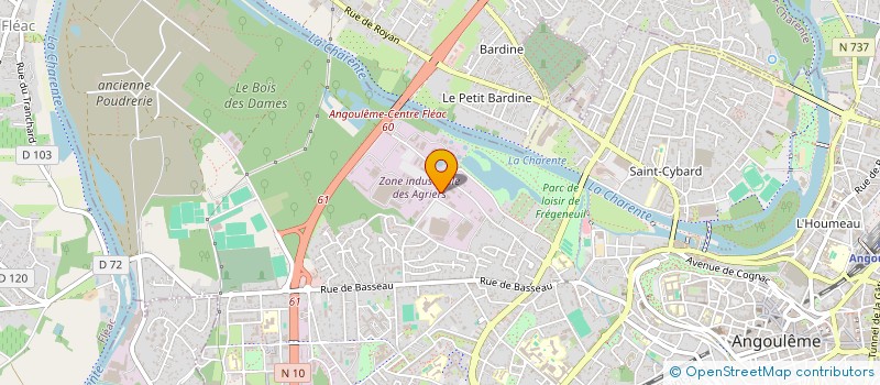 localisation de l'entreprise MENUISERIE GENERALE DE L'ARCHE à ANGOULEME