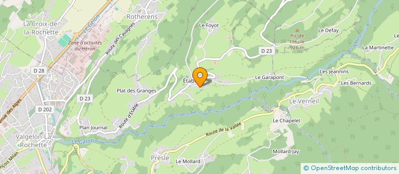 localisation de l'entreprise MENUISERIE GENERALE DEFILIPPI  VALGELON-LA ROCHETTE