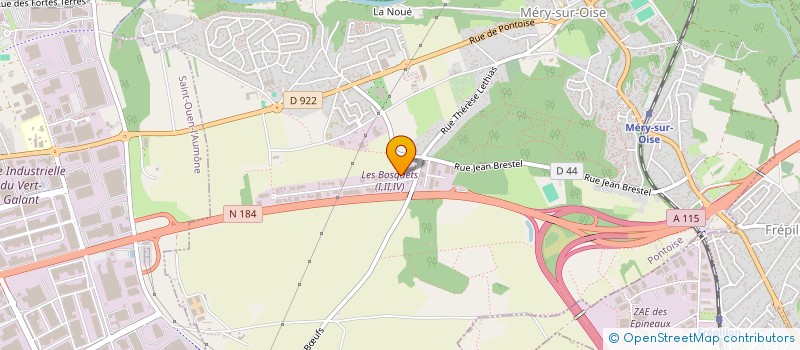 localisation de l'entreprise MENUISERIE GENERALE PLATRERIE  MERY-SUR-OISE