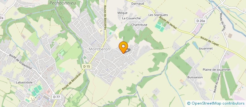 localisation de l'entreprise MENUISERIE GIORDA  MONTBERON