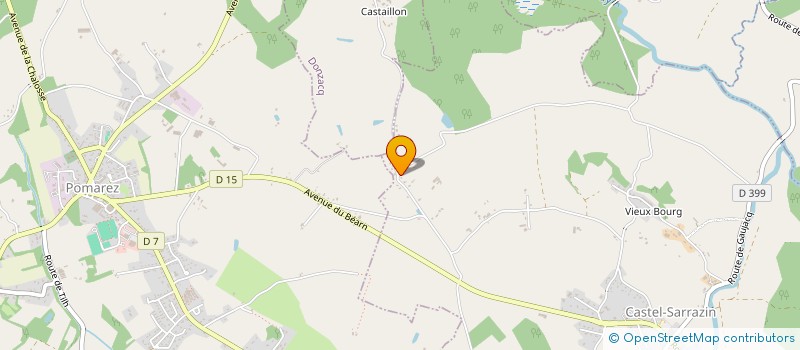 localisation de l'entreprise MENUISERIE GONTERO LUDOVIC  CASTEL-SARRAZIN