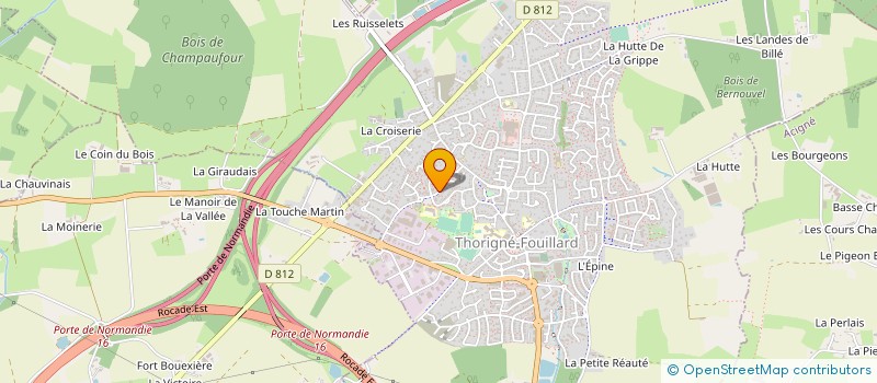 localisation de l'entreprise MENUISERIE GUERIN  THORIGNE-FOUILLARD