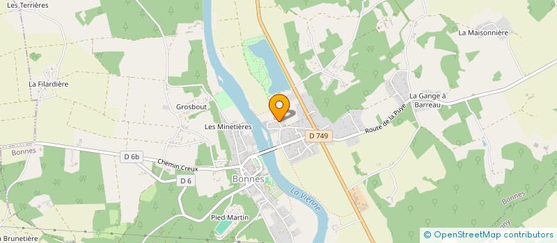 localisation de l'entreprise MENUISERIE GUIBERT à BONNES