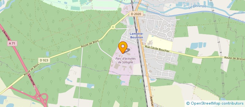 localisation de l'entreprise MENUISERIE HALOIN à LAMOTTE-BEUVRON