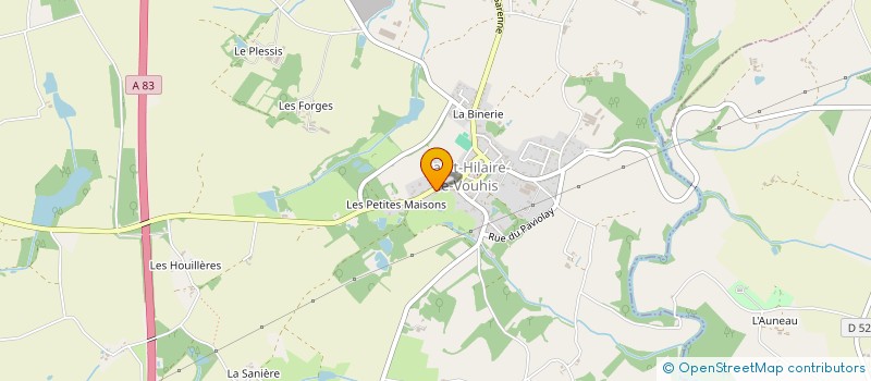 localisation de l'entreprise MENUISERIE HB à SAINT-HILAIRE-LE-VOUHIS