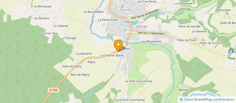 localisation de l'entreprise MENUISERIE HILAIRE  GENILLE