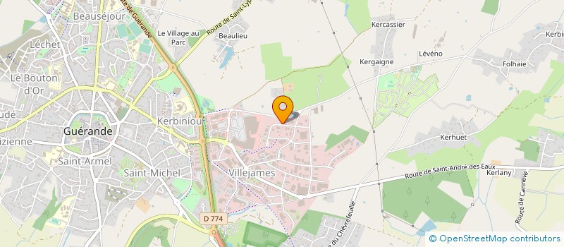 localisation de l'entreprise MENUISERIE HODE à GUERANDE