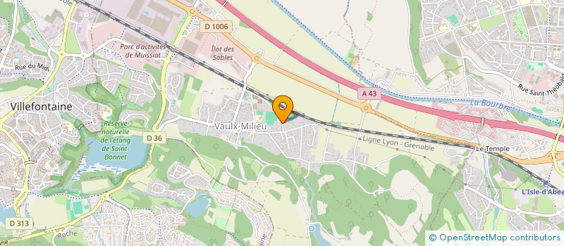 localisation de l'entreprise MENUISERIE HORTAIL  VAULX-MILIEU