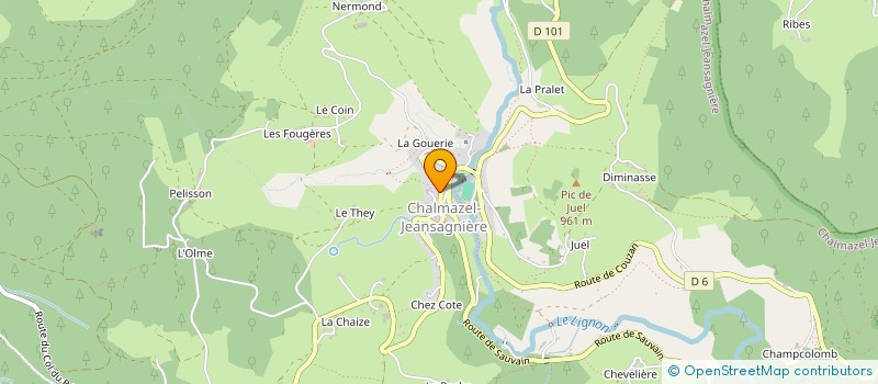 localisation de l'entreprise MENUISERIE INDUSTRIELLE DU LOIRE FOREZ à CHALMAZEL-JEANSAGNIERE