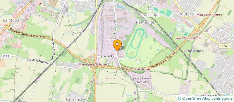 localisation de l'entreprise MENUISERIE INDUSTRIELLE ET DU BATIMENT  NIORT