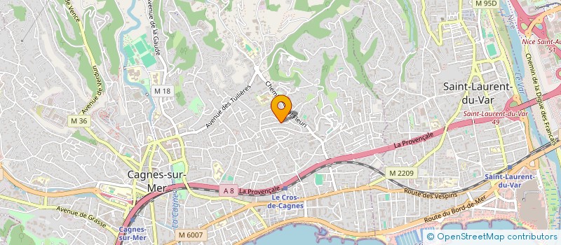 localisation de l'entreprise MENUISERIE INTERIEURE CUISINE à CAGNES-SUR-MER