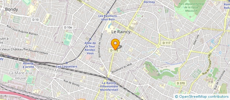 localisation de l'entreprise MENUISERIE INTERIEURE ET EXTERIEURE à LE RAINCY
