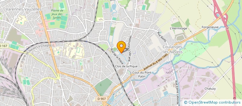 localisation de l'entreprise MENUISERIE ISOLATION COUVERTURE à COULANGES-LES-NEVERS