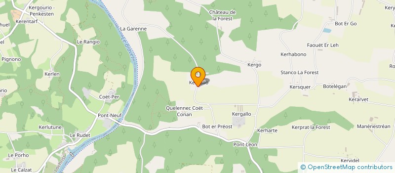 localisation de l'entreprise MENUISERIE JEROME RIO à LANGUIDIC