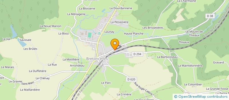 localisation de l'entreprise MENUISERIE JOURDHEUIL à BRETONCELLES