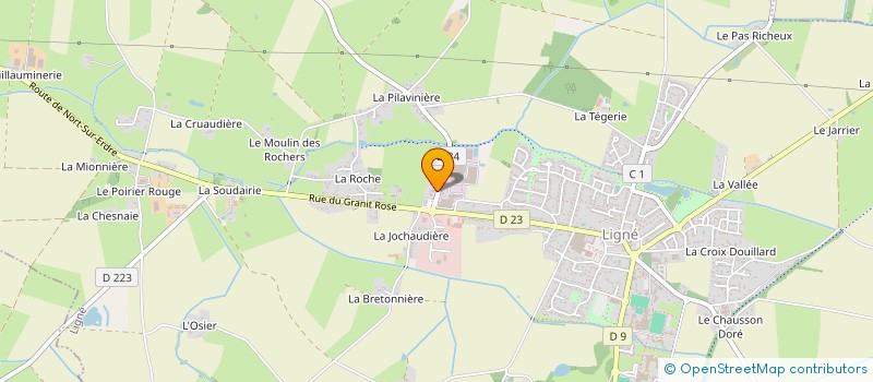 localisation de l'entreprise MENUISERIE JOUSSET à LIGNE