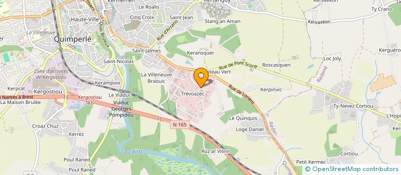 localisation de l'entreprise MENUISERIE KERGOAT à QUIMPERLE