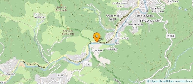 localisation de l'entreprise MENUISERIE L'ART DU BOIS à LE CHEYLARD